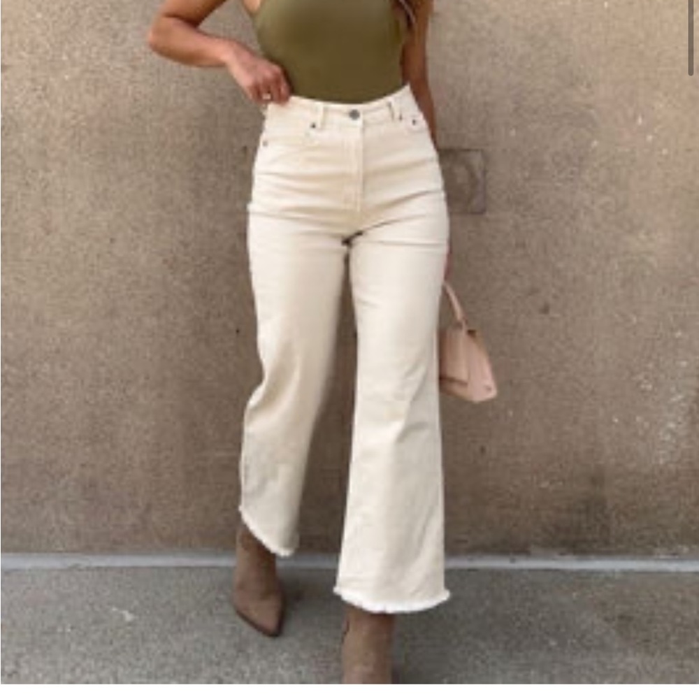 By Together Cream Boot Cut Pants